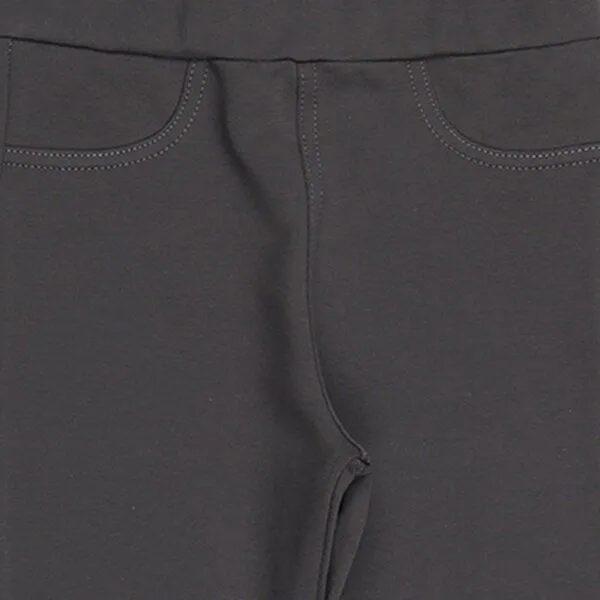Walkiddy Kinder Sweat-Leggings GOTS-zertifiziert aus Bio-Baumwolle, anthrazit – Walkiddy, weich mit elastischem Bund, Anthrazit, – Produktbild 2 von 2