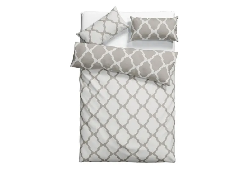 OTTO home Wendebettwäsche Alba in Gr. 135x200 oder 155x220 cm, Biber, 2 teilig, Bettwäsche mit Wendeoptik, in verschiedenen Qualitäten, Baumwolle, Grau, – Produktbild 1 von 6