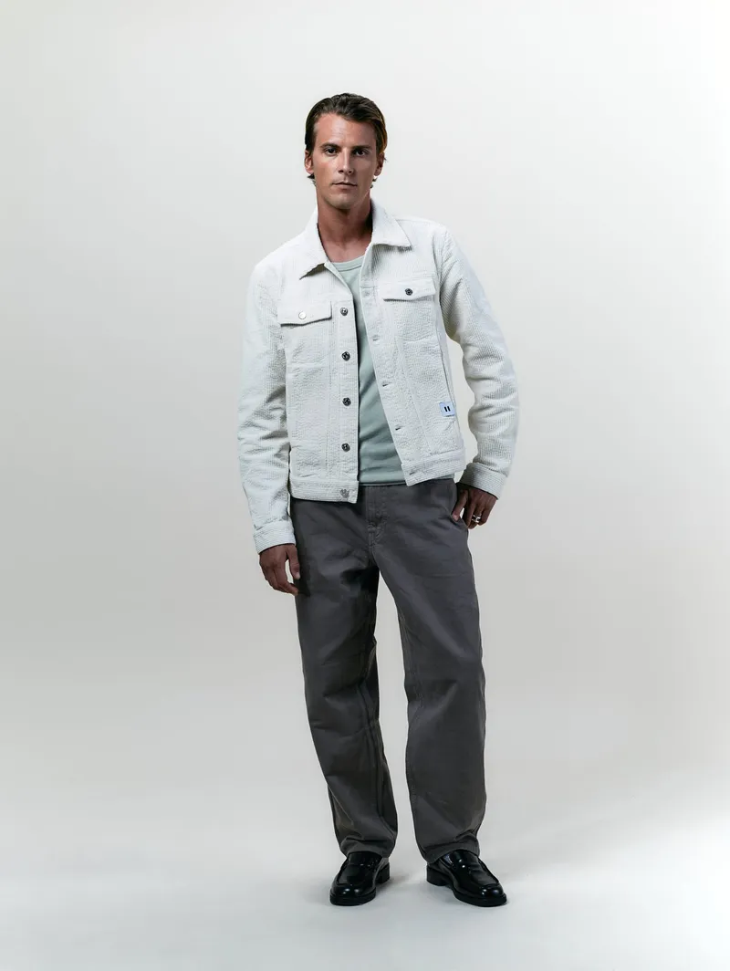 Côtelé Côtelé Herren vegan Trucker Jacke Jim, Weiß, – Produktbild 1 von 2