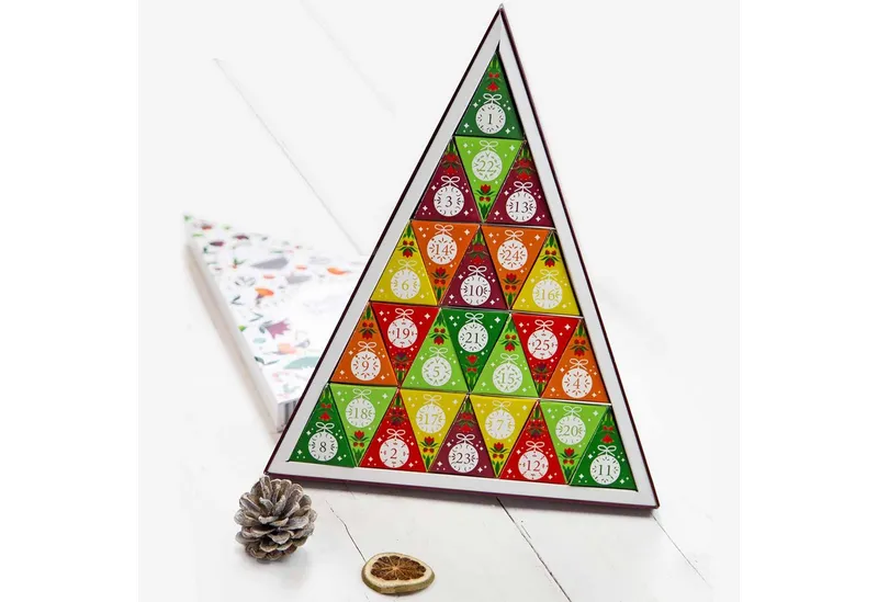 English Tea Shop English Tea Shop Tee Adventskalender "Mosaik weiß", BIO, 25 Pyramidenbeutel, 25 verschiedene BIO-Tees und Teemischungen. – Produktbild 4 von 5