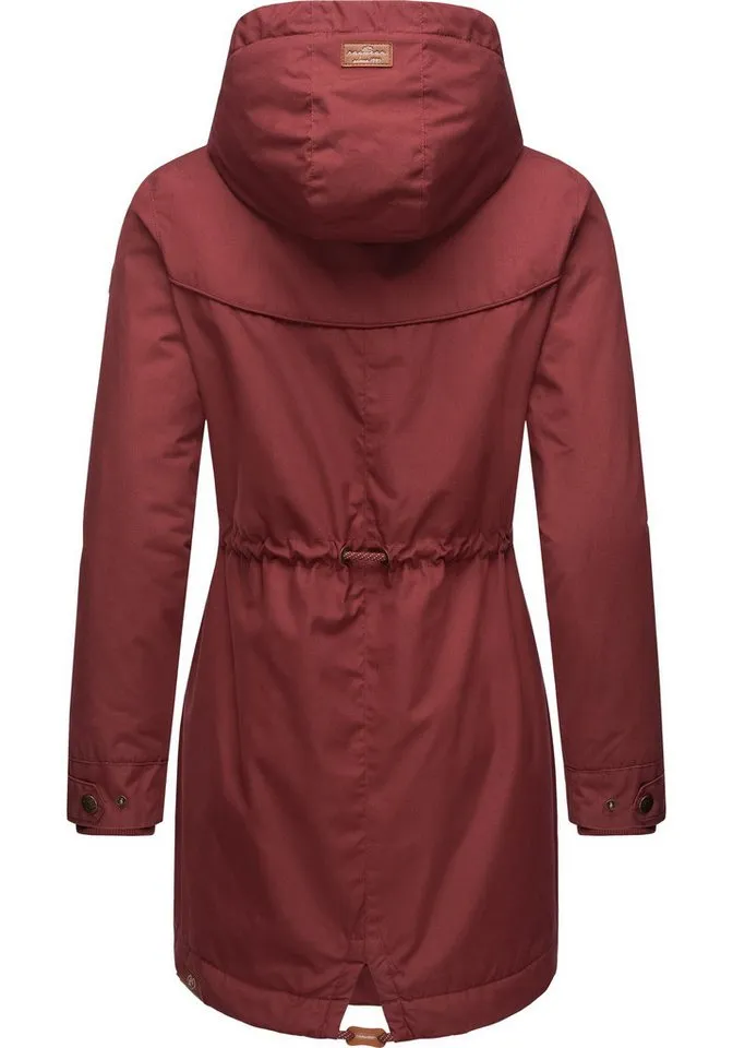 ragwear ragwear Winterjacke YM-Canny stylischer Damen Kurzmantel Parka mit Kapuze, Braun, – Produktbild 4 von 5