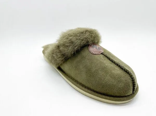 thies Pantoffel aus Schaffell "thies Pantoffel", Olive, – Produktbild 2 von 4