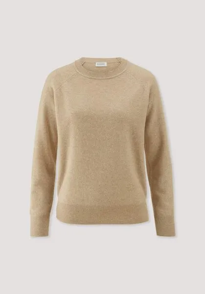 hessnatur hessnatur Strick Pullover Relaxed aus Cashmere mit Recycling-Anteil, Goldsand, – Produktbild 4 von 4