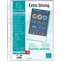 Exacompta Exacompta Prospekthüllen genarbt, DIN A4, 80µ, 100 Stk. – Produktbild 1 von 1
