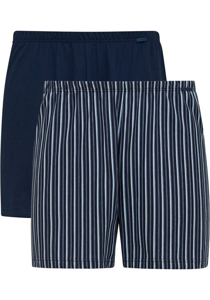 CALIDA CALIDA Boxershorts Natural Benefit (2er Pack) elastisch, Single Jersey-Qualität, ohne Eingriff, Blau, – Produktbild 2 von 5
