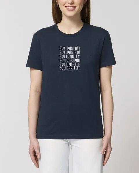 Human Family Human Family Bio Unisex Rundhals T-Shirt "Swing - Solidarity" in 5 Farben, Navy, – Produktbild 2 von 3
