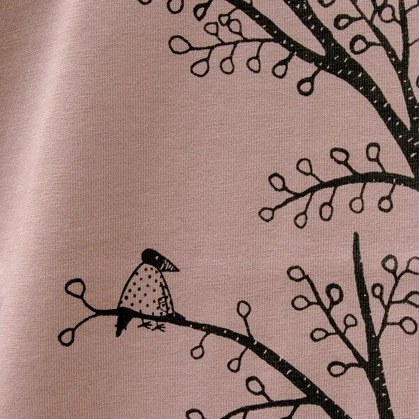 Cmig Cmig Herren T-Shirt Erle mit Elster / T-Shirt mit Baum, Lilac dream (rosa), – Produktbild 2 von 4