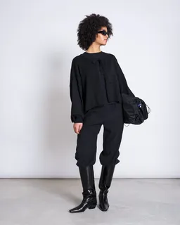 JAN N JUNE JAN 'N JUNE Damen vegan Lockere Strickjacke Mit Bindeband Zea Black“ – Produktbild 1 von 1