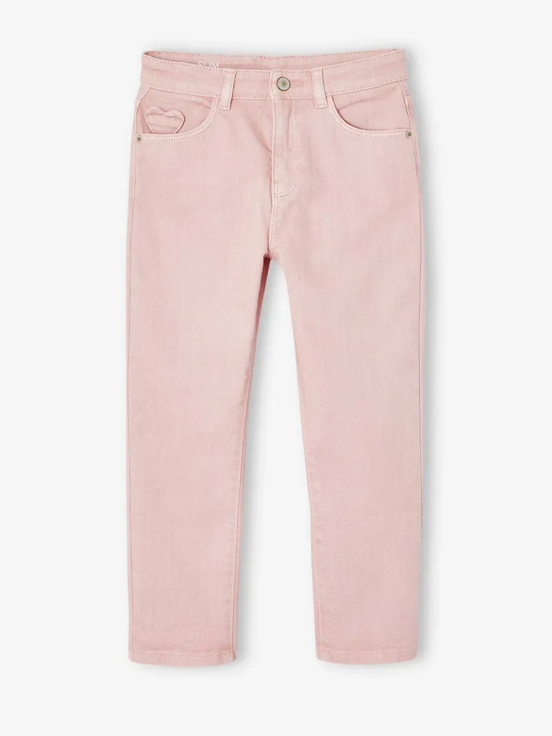Vertbaudet Mädchen Slim-Fit-Hose, Pudrig rosa, – Produktbild 1 von 3