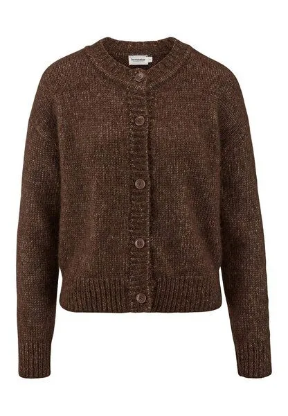 hessnatur hessnatur Strickjacke Relaxed aus Alpaka und Bio-Baumwolle, Naturbraun, – Produktbild 3 von 4