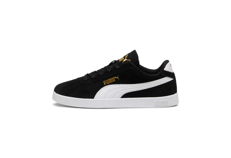 Puma Puma CLUB II JR Sneaker (für Jugendliche) aus Leder, mit Schnürung, mit leicht profilierter Gummilaufsohle, Schwarz, – Produktbild 2 von 5