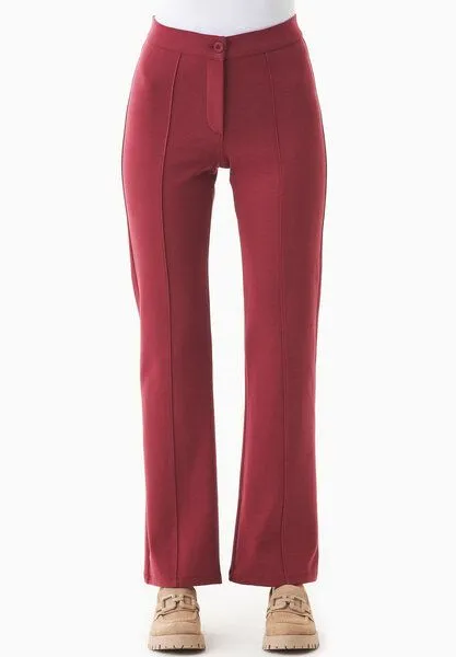 ORGANICATION ORGANICATION Hose aus Bio-Baumwolle und TENCEL Modal, Rot(syrah red), – Produktbild 2 von 4