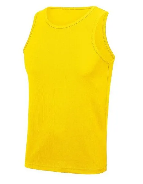 Just Cool Just Cool Muskelshirt Ärmellos Recyceltes Polyester, Sonnengelb, – Produktbild 2 von 3