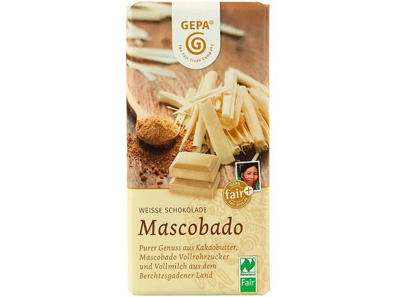 gepa GEPA Weiße Bio-Schokolade "Mascobado", 100 g – Produktbild 1 von 1