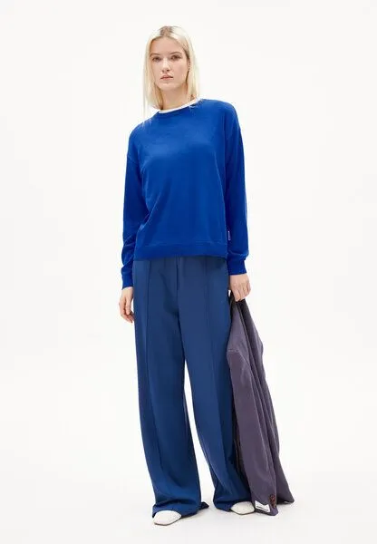 ARMEDANGELS ARMEDANGELS LARUNAA Damen Pullover aus Bio-Baumwoll Mix, Lapis blue, – Produktbild 4 von 4