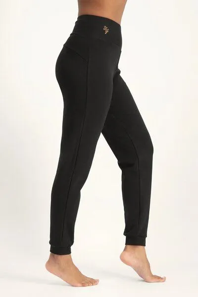 Urban Goddess Urban Goddess Ojas Loose Fit Yoga Hose mit Bambus viskose, Onyx black (schwarz), – Produktbild 3 von 4
