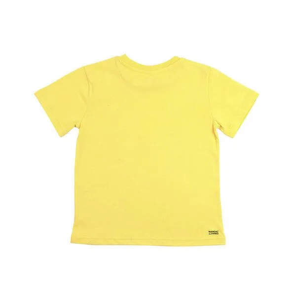 Spangeltangel Spangeltangel Kinder-T-Shirt "Oktopus", bedruckt, Biobaumwolle, Gelb, – Produktbild 3 von 4