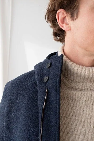 TWOTHIRDS TWOTHIRDS Winterjacke mit Kapuze Melchor, Navy, – Produktbild 3 von 3