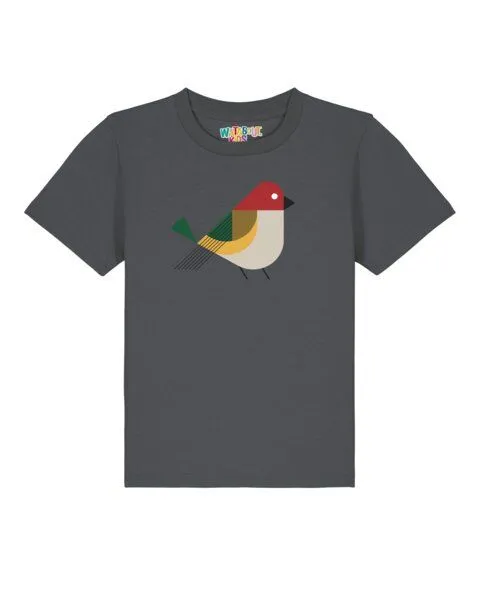watabout.kids watabout.kids T-Shirt Kinder Vogel, Anthracite, – Produktbild 1 von 2