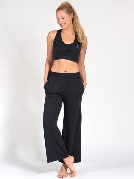 Magadi Magadi Yogahose NAOMI aus Naturmaterial, mit Taschen, Schwarz, – Produktbild 2 von 4