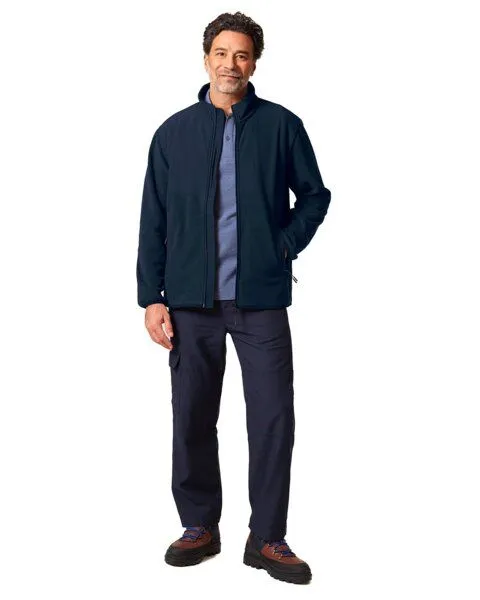 YTWOO YTWOO Basic Unisex Fleece Jacke aus 100% recyceltem Polyester, Schwarz, – Produktbild 3 von 3