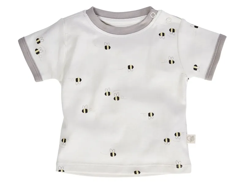 HANS NATUR Baby T-Shirt Bio-Baumwolle Biene grau Gr.50/56, Grau, – Produktbild 1 von 2