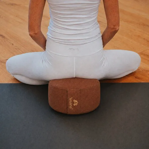 Yosana Yosana Yogakissen rund, Meditationskissen 30x15cm, Erdbraun, – Produktbild 3 von 8