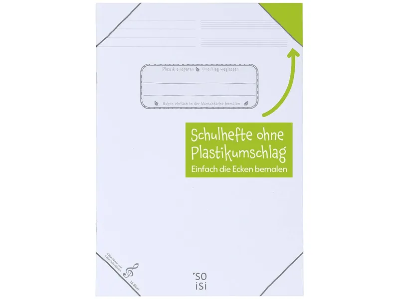 Soisi Soisi Recycling-Schulheft DIN A4 Notenheft mit Schreib- und Notenlinien – Produktbild 1 von 1