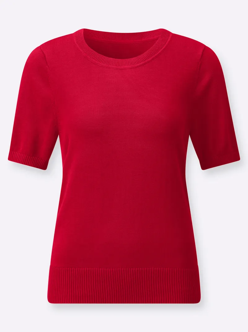 Witt Baumwollpullover rot, Rot, – Produktbild 1 von 2