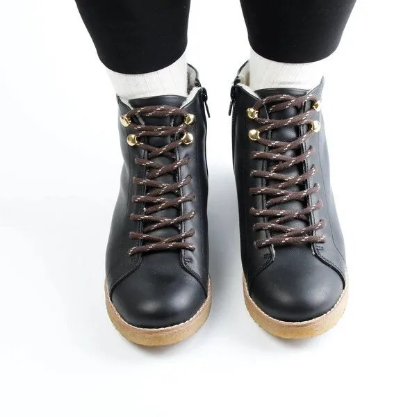 Grand Step Shoes Grand Step Shoes Dara, gefütterte Schnürboots, Schwarz, – Produktbild 3 von 3