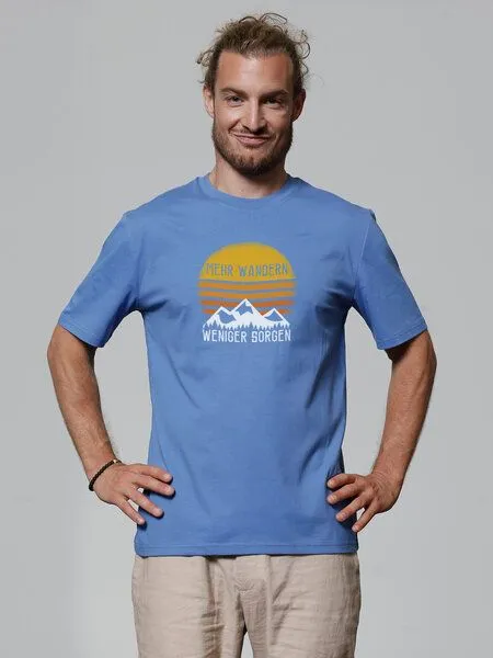watapparel watapparel T-Shirt Unisex Mehr Wandern, Bright blue, – Produktbild 2 von 3