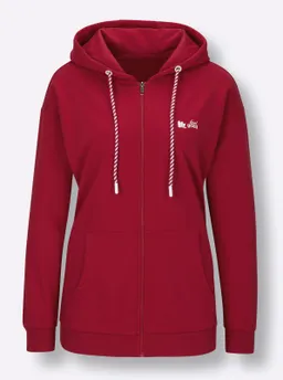feel good Sweatjacke kirsche-weiß – Produktbild 1 von 1