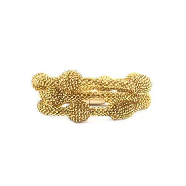Sakiba Sakiba Kette lang/Dreifacharmband Morse ”Liebe”, Gold, – Produktbild 3 von 4