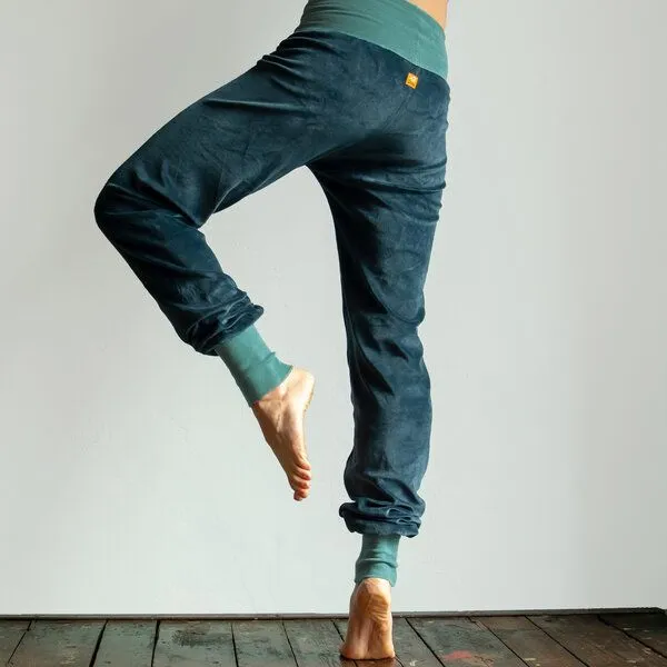 Cmig Cmig Bio Wohlfühl- und Yogahose aus Nicki, Blau / seagreen, – Produktbild 4 von 4