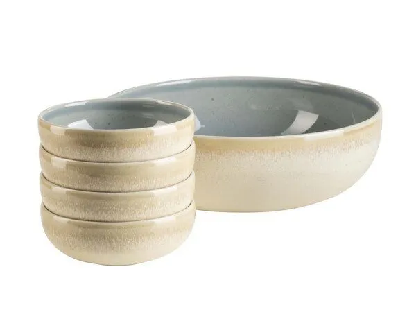 Mäser Mäser Schüssel Set 5-tlg. "Candy" Steinzeug, Blau, – Produktbild 2 von 5