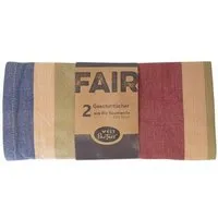 weltPartner Geschirrtücher aus Bio-Baumwolle, 2er-Set (gestreift und uni) von weltPartner – Produktbild 1 von 1
