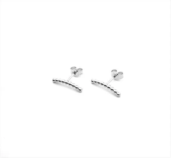 MOANINA MOANINA Ohrringe Santo Pure Studs - 925 Silber/18k Gold Vermeil, Silber, – Produktbild 2 von 2