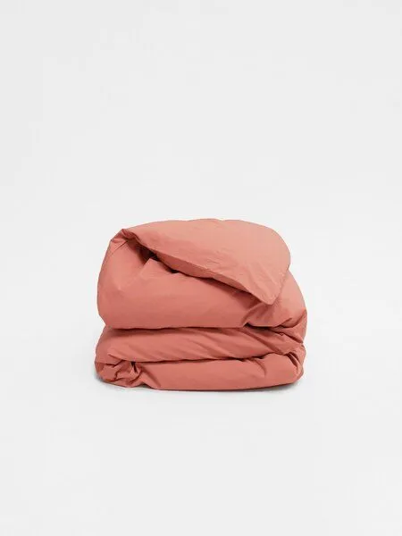 erlich textil erlich textil Finn Bettdeckenbezug aus Bio-Baumwolle, made in Europe, Rostrot, – Produktbild 2 von 6