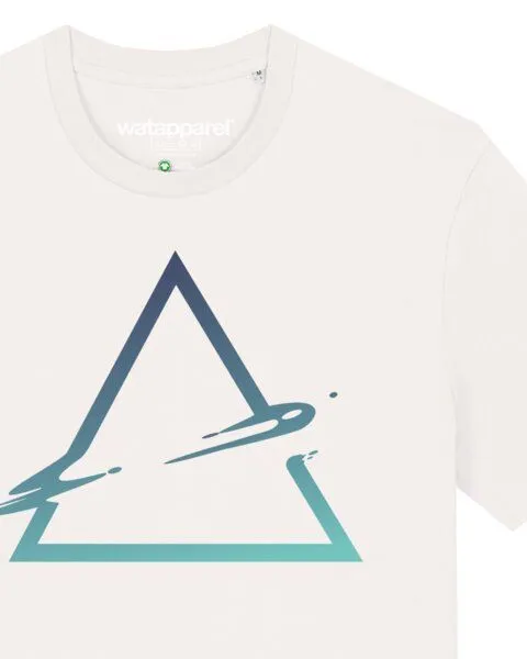 watapparel watapparel T-Shirt Unisex Triangle, Off white, – Produktbild 3 von 4