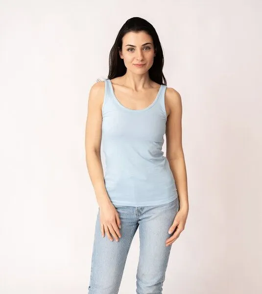 Gary Mash GARY MASH Slim Top Dana aus Biobaumwolle, Blau, – Produktbild 1 von 4
