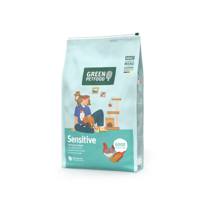 Green Petfood Green Petfood GPF Cat Sensitive Insects 7,5 kg – Produktbild 1 von 2