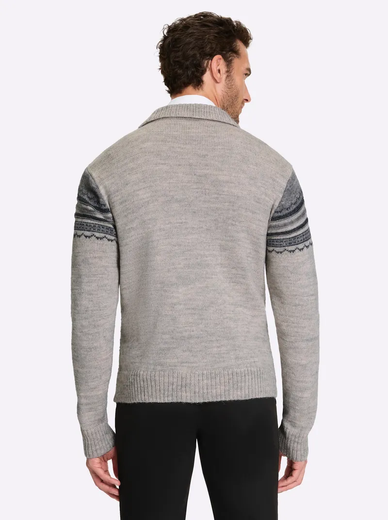 marco donati Strickjacke grau-meliert, Grau-meliert, – Produktbild 2 von 2
