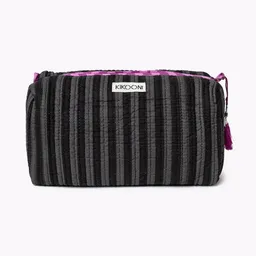 KIKOONI KIKOONI handgefertigte Kosmetiktasche "Thin Stripes Midnight" – Produktbild 1 von 1