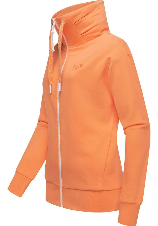 ragwear ragwear Sweatjacke Shocky sportliche Damen Zip-Hoodie mit Kordeln, Rosa, – Produktbild 2 von 4