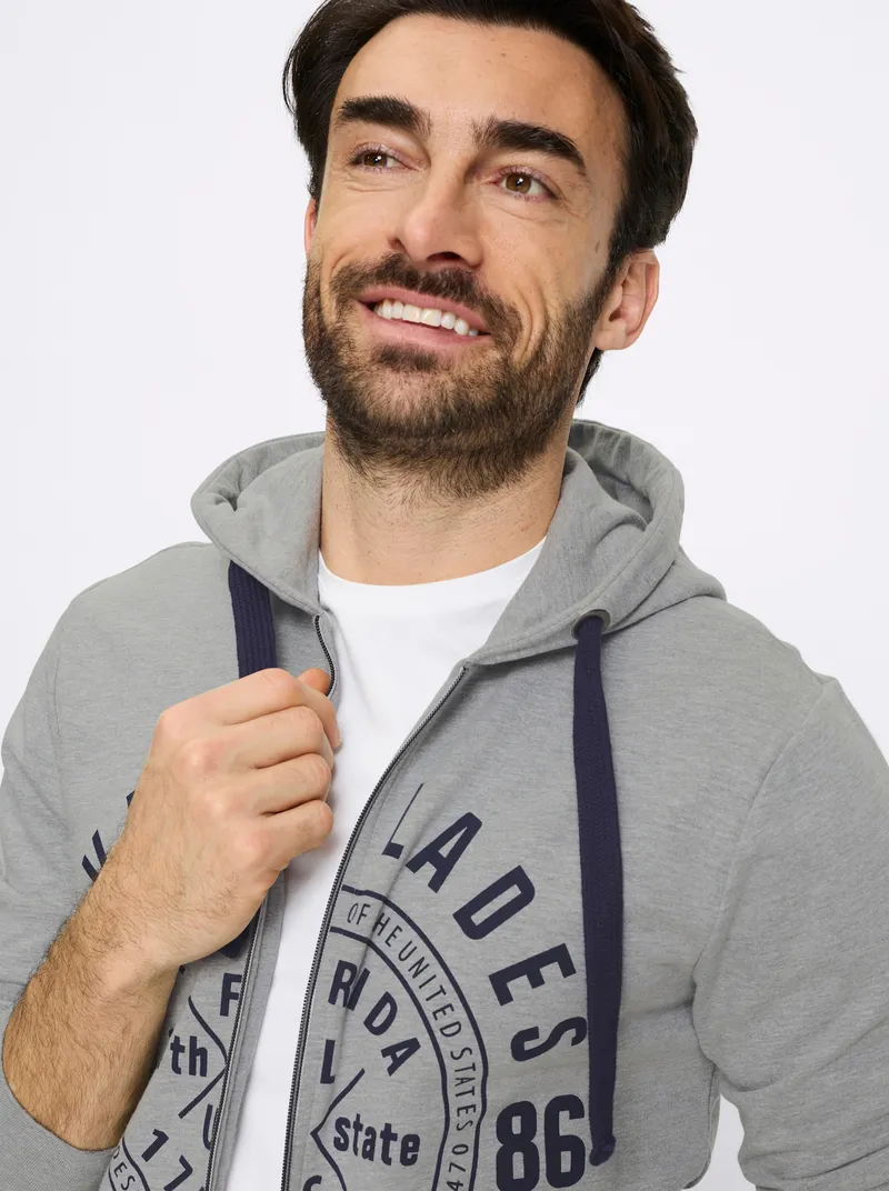 Catamaran Sweatjacke grau-meliert, Grau-meliert, – Produktbild 2 von 2