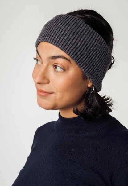 MELA Stirnband KIRON | von MELA | Fairtrade & GOTS zertifiziert, Anthrazit melange, – Produktbild 4 von 4