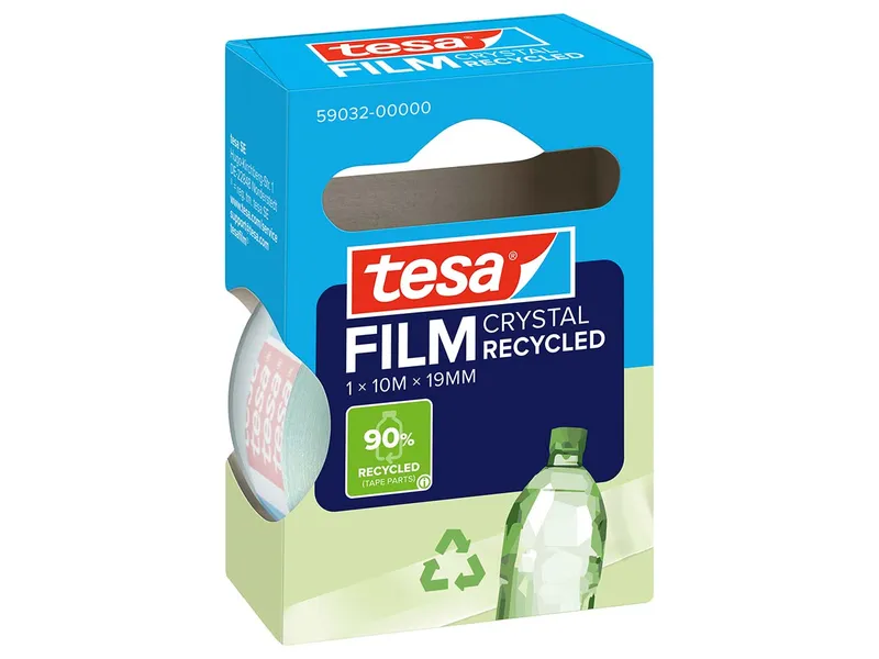Tesa Tesa tesafilm "CRYSTAL RECYCLED" 19 mm x 10 m, 1 Rolle – Produktbild 2 von 3