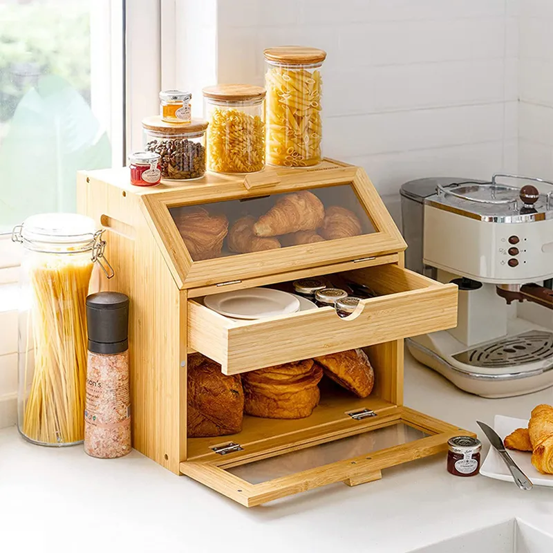 genialo genialo Bambus Backwaren-Theke "Spezial", Braun, – Produktbild 3 von 4