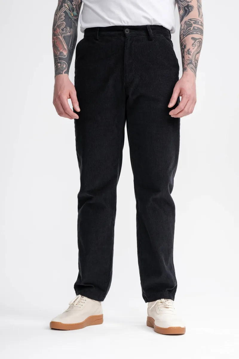 MELA MELA Herren vegan Hose Corduroy Jivin Schwarz, Schwarz, – Produktbild 2 von 2