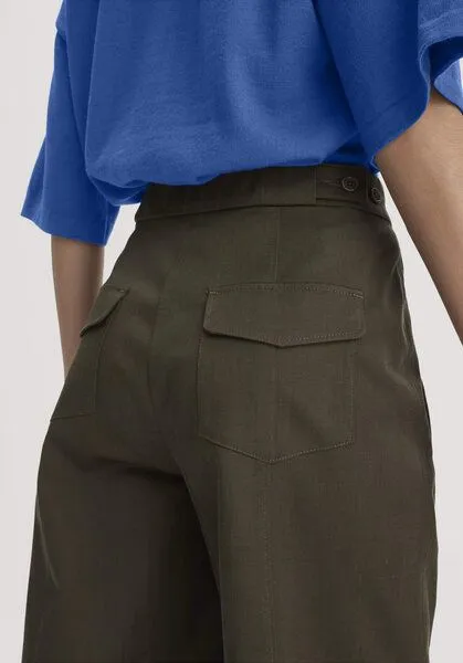 hessnatur hessnatur Barrel-Leg Hose Relaxed aus TENCEL Lyocell mit Bio-Baumwolle, Vintage oliv, – Produktbild 2 von 3
